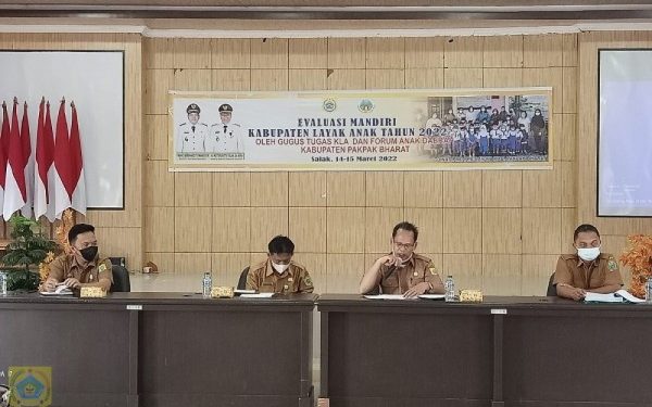 Pakpak Bhrat Lakukan Evaluasi Mandiri Kota Layak Anak Tahun 2022