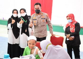 Kapolres Tanjungbalai Pantau Gebyar Vaksinasi Presisi di GOR Wira Satya Mapolres, Kita Memberi Rasa Aman