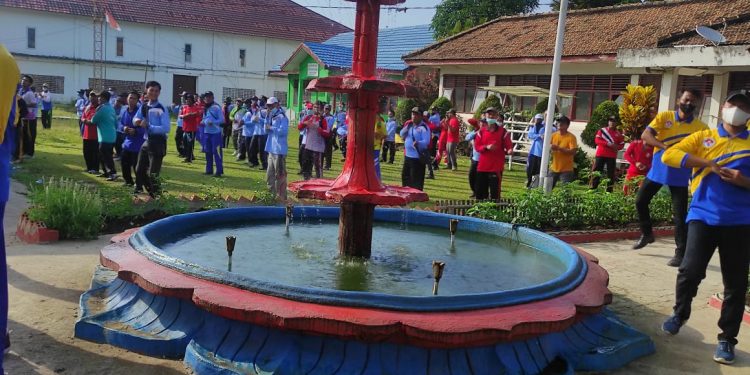 Kecamatan Makarti Jaya Bersama Kades, Rutin Adakan Senam Jasmani & Jalan Santai