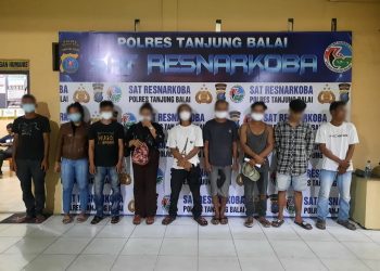 Penggerebekan Kampung Narkoba di Kota Tg.balai,7 Pria dan 2 Wanita, di Amankan