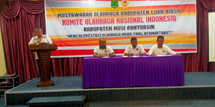 Musorkablub 28 Cabor, Pilih Marjoni Khalid Sebagai Ketua KONI Muba Periode 2022 – 2026