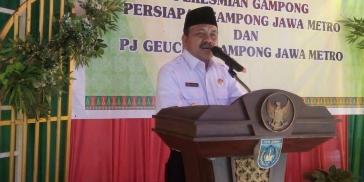 Wakil Wali Kota Langsa Resmikan Gampong Persiapan Gampong Jawa Metro, Sekaligus Kukuhkan Achyan Machzuzar,SE Sebagai PJ.Geucik