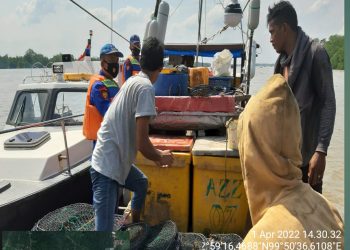 Satpol Airud Polres Tanjungbalai Rutin Patroli Pengawasan Kapal Masuk
