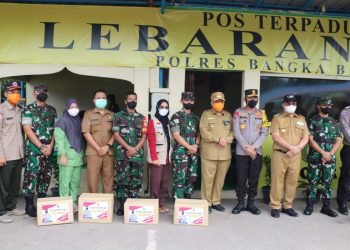 Danrem 045/Gaya Bersama Pimpinan Forkopimda Provinsi Babel Tinjau Pelayanan Angkutan Mudik Lebaran