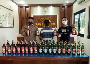 Polsek Sambaliung Ringkus Penjual Miras