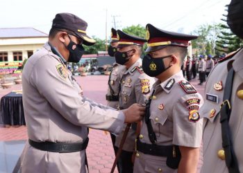Kapolres Langsa Pimpin Sertijab Kasat dan Kapolsek