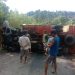 Truk Jagung Tidak Kuat Menanjak, Terguling di Tebing Sungai Keruh Desa Pelangki OKU Selatan