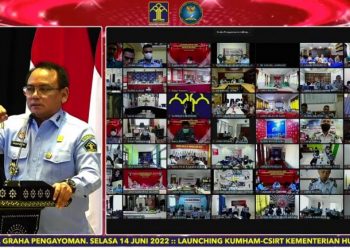 Kalapas IIB Sekayu Beserta Jajaran Ikuti Launching KUMHAM-CSIRT