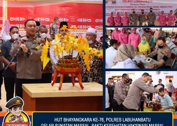 HUT  Bhayangkara ke – 76 Tahun, Polres Labuhanbatu Adakan Khitanan Massal