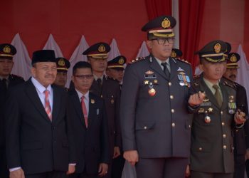 Kapolres Langsa Bersama Forkopimda Ikut Upacara Bhayangkara Secara Virtual