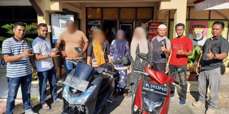 Empat Orang Pelaku Penipuan dan Penggelapan Sepeda Motor Diciduk Opsnal Unit Reskrim Polsek Langsa Barat