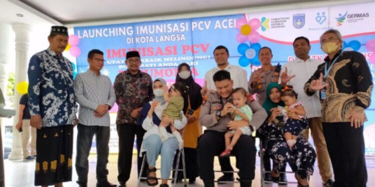 Dinas Kesehatan Kota Langsa Bekerjasama Dengan Unicef Perwakilan Aceh Lakukan Launching Imunisasi Pnemococcal Conjugate Vaccine