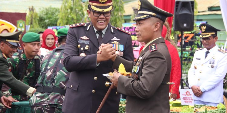Kodim 0104/Atim Gelar Upacara HUT ke-77 TNI