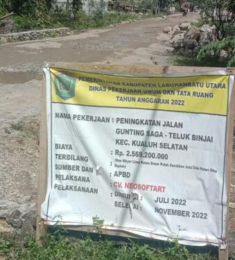 Proyek Tak Kunjung Kelar Dikerjakan Rekanan, Dinas PU Labura Diminta Bertanggung Jawab