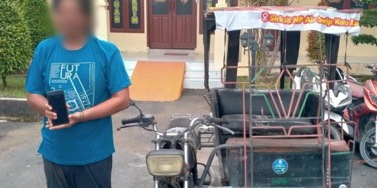 Sat Reskrim Polres Langsa Amankan Seorang Pria Pembawa Kabur Handphone di Lapangan Merdeka