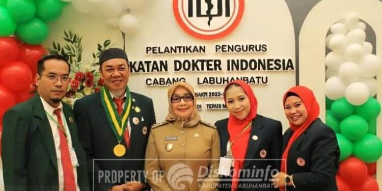 Wakil Bupati Labuhanbatu Hadiri Acara Pelantikan Pengurus IDI Cabang Labuhanbatu Periode 2022-2025