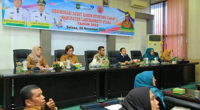 Wakil Bupati Labura Hadiri Desiminasi Audit Kasus Stunting Tahap II Kabupaten Labuhanbatu Utara Tahun 2022