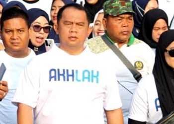 Bupati Labuhanbatu Bersama Wakil Bupati Labuhanbatu  Menghadiri Jalan Sehat BUMN.