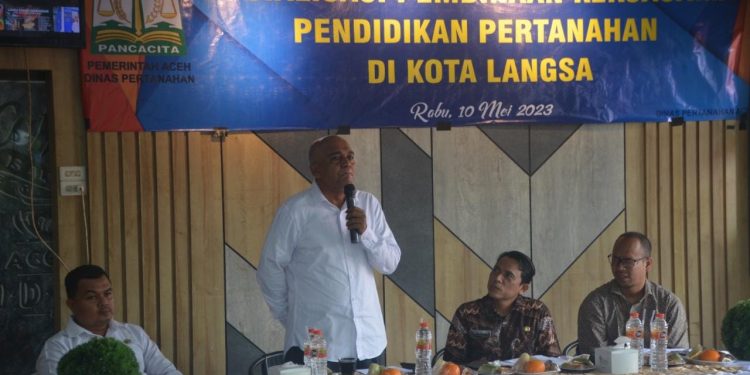 Plt.Sekda Kota Langsa Mengatakan Sektor Pertanahan Merupakan Salah Satu Sektor Penting Dalam Pembangunan Nasional