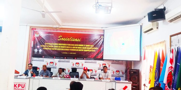 KIP Langsa Gelar Sosialisasi Teknis Uji Kemampuan Membaca Al qur ‘an Buat Bacaleg Untuk Pemilihan 2024