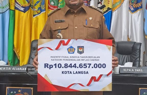 Pemko Langsa Menerima Intensif Fiskal dari Menteri Keuangan dan Menteri Dalam Negeri Guna Pengendalian Inflasi Daerah