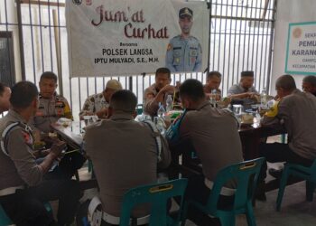 Pemerintah Gampong Jawa Gelar Kegiatan Jum’at Curhat Bersama Kapolsek Langsa Kota.