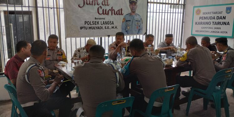 Pemerintah Gampong Jawa Gelar Kegiatan Jum’at Curhat Bersama Kapolsek Langsa Kota.