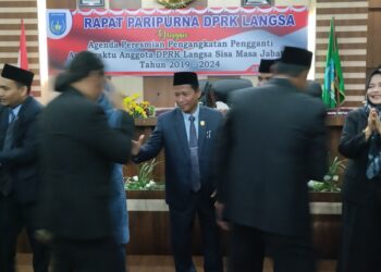 Peresmian Pengangkatan Pengganti Antar Waktu (PAW)Anggota DPRK Langsa sisa Masa Jabatan Tahun 2019 – 2024.