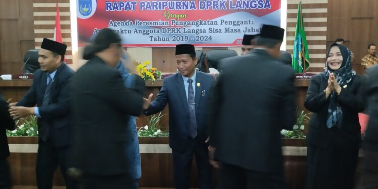 Peresmian Pengangkatan Pengganti Antar Waktu (PAW)Anggota DPRK Langsa sisa Masa Jabatan Tahun 2019 – 2024.