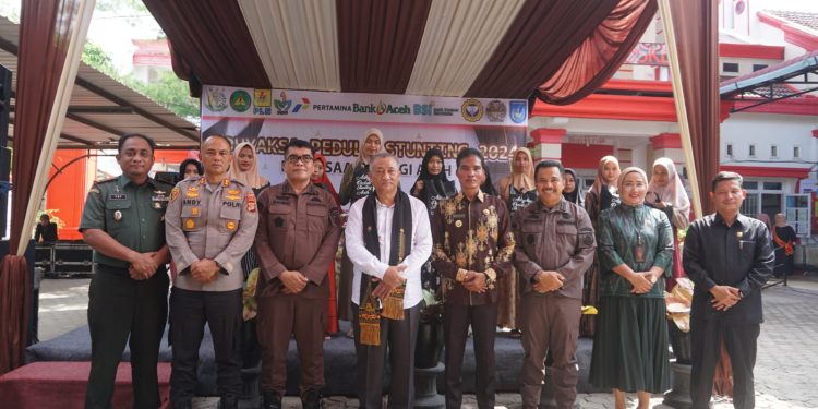 Kajati Aceh Launching Gampong Binaan Adhyaksa Peduli Stunting Tahun 2024 Di Kota Langsa