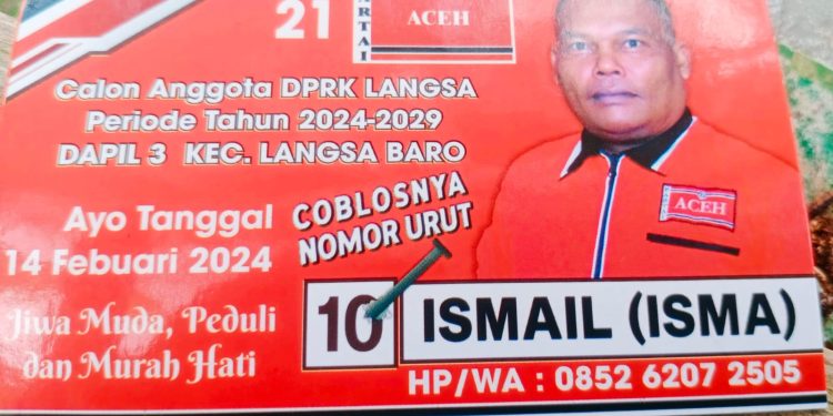 Ismail Calon Anggota DPRK Langsa Dari Partai Aceh(PA )Siap Beramanah Kepada Masyarakat