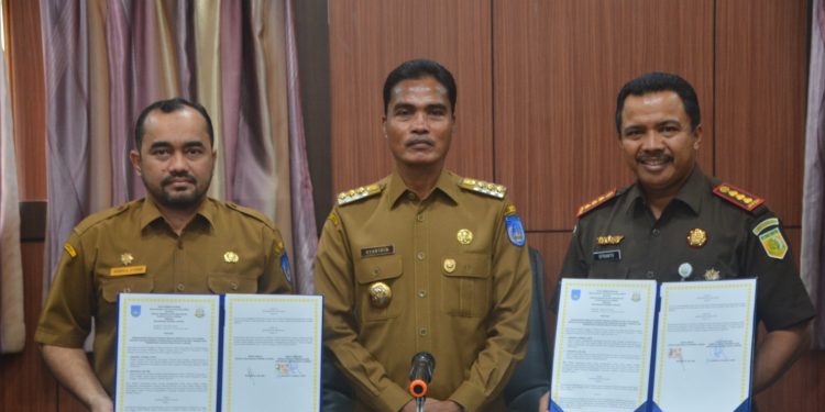BPKD Kota Langsa melakukan Memorandum of Understanding (MoU) bersama Kejaksaan Negeri Langsa,