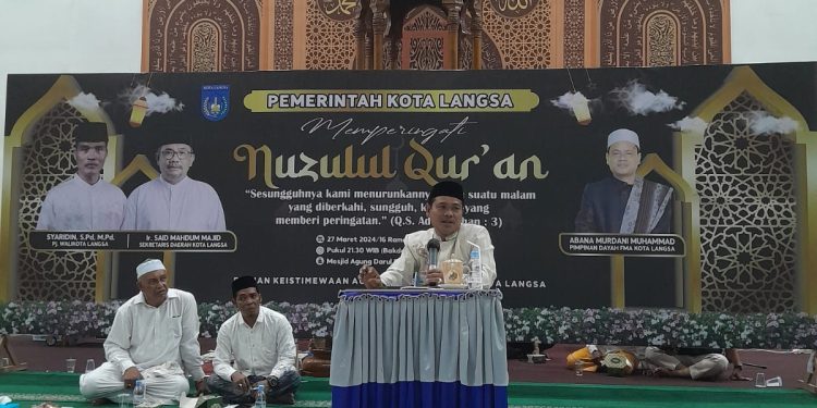 Pemko Langsa Gelar Tausiah Akbar Dalam Memperingati Nuzul Qur’an