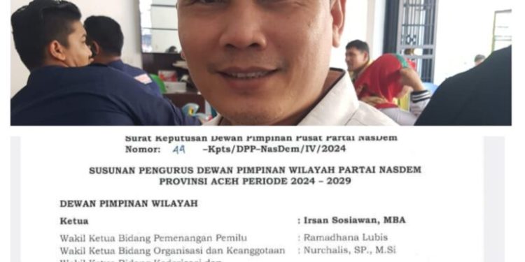 ketua Dewan Pimpinan Daerah (DPD) partai Nasdem kota LANGSA Sampai Sekarang ini Masih di Jabat Oleh Syamsuri AMK