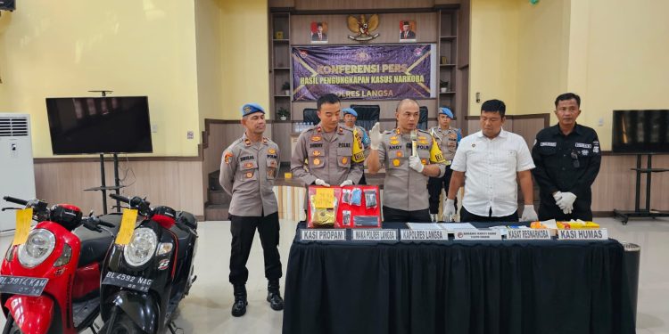 Sat Narkoba Polres Langsa berhasil menggagalkan peredaran narkotika jenis sabu seberat 1.029 gram atau satu kilogram lebih.