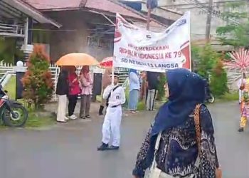 HUT Rl ke-79 Tahun 2024 Juara 1 Pawai Alegoris Di Raih Oleh Peserta 05 dari SD 11 Kota Langsa