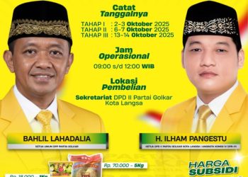Momen Ulang Tahun Golkar ke 61 Tahun, DPD II Partai Golkar Kota Langsa Gelar Pasar Murah