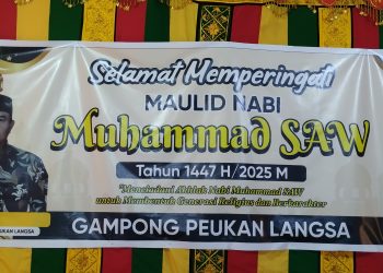 Pemerintah Gampong Peukan Langsa Peringati Maulid Nabi Muhammad SAW 1447/H Tahun 2025